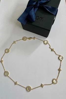 APM Multicoloured meteorites necklace. Gold Plated. Never worn. Sold with box. - Image 1 of 4