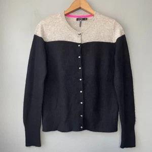 Apt 9 schwarze 100 % Kaschmir Strickjacke Größe Medium Pullover Academia adrette Karriere - Bild 1 von 9
