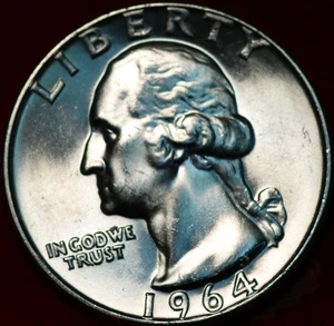 Uncirculated 1964 Philadelphia Mint Silver Washington Quarter - Picture 1 of 2