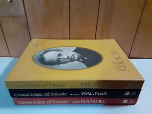 3 Time Life Great Men Of Music Cassette/Book Sets Strauss, Wagner, Handel - Picture 1 of 17