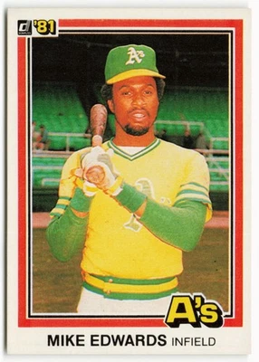 1981 Mike Edwards Donruss - Oakland Athletics - Image 1 of 2