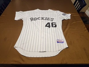 2009-11 MAJESTIC AUTHENTIC Colorado Rockies Jason Hammel Jersey Game Worn  - Picture 1 of 12