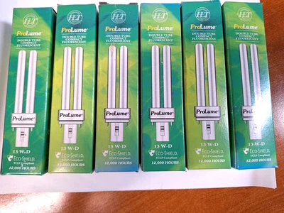 6 - Halco 109148 PL13D/35-PRO 13W T4 DOUBLE TUBE 2P 3500K Gx23-2 ECO Task-Sconce - Image 1 of 3