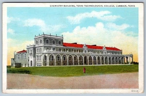 1939 CHEMISTRY BUILDING TEXAS TECHNOLOGICAL COLLEGE LUBBOCK POSTCARD - Picture 1 of 2
