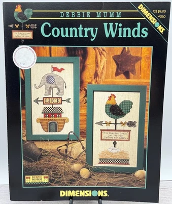 Размеры страны ветры Debbie Mumm вышивка крестиком диаграмма узор листок - Изображение 1 из 3