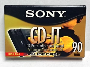Sony CD-IT 90 Min High Bias Slide Case Audio Cassette Tape - NEW factory sealed - Picture 1 of 5