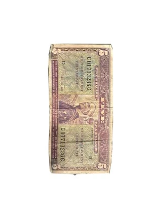 USA  5 Five Dollars Military Payment Certificate MPC $5 Note Bills - Image 1 of 4