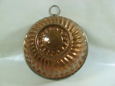 Kupfer alte Backform Puddingform  Ø ca 14,5 cm H 6 cm (103) - Bild 1 von 3