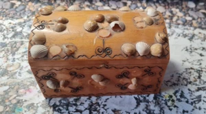 Muschel Holzkiste - Bild 1 von 3