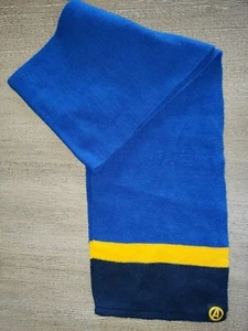 boys AVENGERS blues yellow stripe WINTER SCARF 49 INCH LONG X 7.5 INCH GREAT CON - Picture 1 of 1