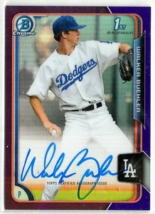 /250 Walker Buehler Dodgers 2015 Bowman Draft Purple REF RC Rookie AUTO SP - Picture 1 of 2