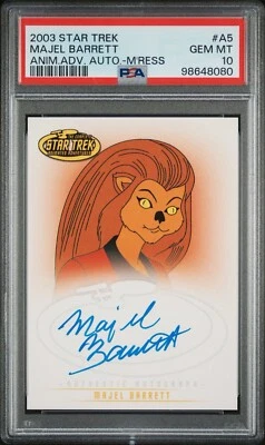 Star Trek Animated Adventures Autograph A5 Majel Barrett PSA 10 Gem Mint - Image 1 of 2
