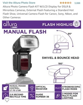 kit de flash para câmera fotográfica altura - Imagem 1 de 3