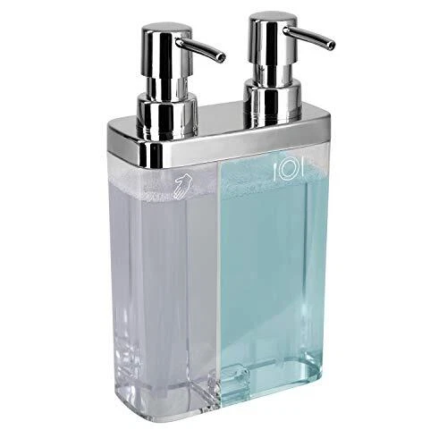 Kitchen Details 23955-CLEAR Bathroom and Kitchen in Clear Dual Pump Soap &
