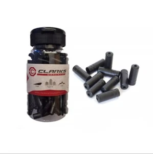 CLARKS 10 x BIKE GEAR DERAILLEUR CABLE FERRULES 4MM END CAPS OUTER HOUSING BLACK - Picture 1 of 4