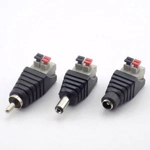 Speaker Wire Cable Lead to Audio Female Male RCA Connector Adapter Jack Plug - Picture 1 of 9