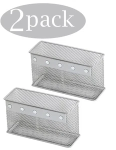 Cesta de almacenamiento magnética de malla de alambre Ybmhome, plata 2305-2 vendida por 2 piezas - Imagen 1 de 1