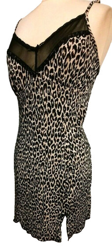 UNDERCOVER Chemise Animal Print Taglia M (8 10) Pannello Illusione su fronte e retro Nero Beige
