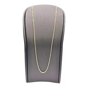 18ct 18k Yellow Gold Italian Fine Cable Link Chain Necklace 2.36 Grams 50cm. New - Picture 1 of 7