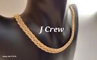  J Crew Braided Mesh Herringbone 20"Goldtone Necklace Cpics C+items Follow me♡