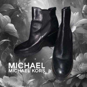 Botas Chelsea Michael Kors Para Mujer Cuero "Thea" Cuña Negras EE. UU. 9M *Funcionan Pequeñas - Imagen 1 de 8