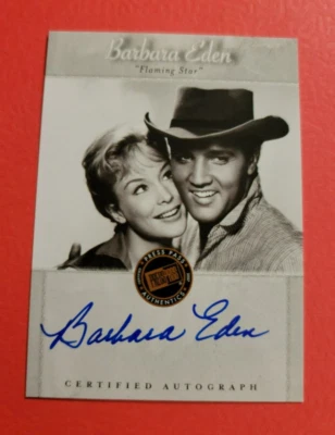 BARBARA EDEN CERTIFIED AUTHENTIC AUTOGRAPH AUTO CARD I DREAM OF JEANNIE ELVIS - Image 1 of 2