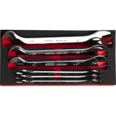 Double Open-Ended Spanner Set Ultra Thin 6 Pce BOXO BX564-R2 - Image 1 of 4