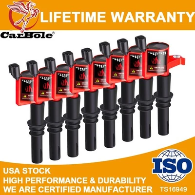 Высокопроизводительные катушки зажигания 8 шт. в упаковке для Ford Lincoln Mercury 4,6 л 5,4 л 6,8 л - Изображение 1 из 4