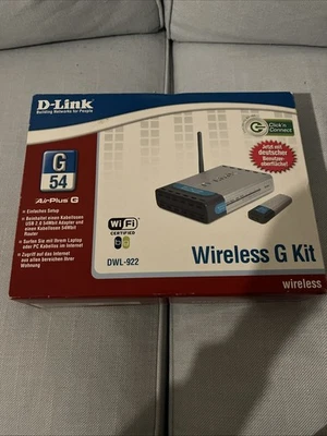 D-Link 54 4 10/100 Wireless G Router (DWL-922) - Kein USB Adapter - Bild 1 von 2
