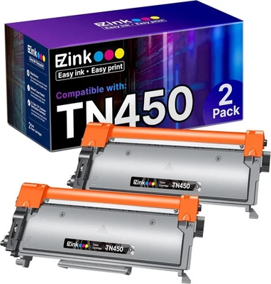 Cartucho de toner compatível com tinta E-Z substituição para Brother TN450, TN450*2BFBA  - Imagem 1 de 4