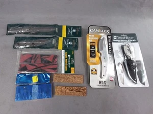 LOT Knife Building Kit Woodriver Skinner Spear point Camillus and Scales - Picture 1 of 10