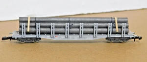 Vagón de estacas Marklin Z 86551 4 ejes Swiss SBB con carga de tubería nuevo en caja - Imagen 1 de 10