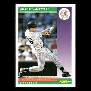 Tarjeta de béisbol Mike Humphreys novato #815 1992 puntaje New York Yankees MLB - Imagen 1 de 3