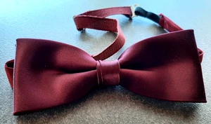 Herren Fliege festlich Bordeauxrot Rot klassisch gebunden verstellbar Hochzeit - Bild 1 von 2