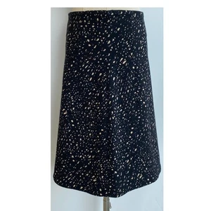 Dorothee Schumacher Stretch schwarz & hellbraun gesprenkelt gepunktet Rock US M 6 - Bild 1 von 6