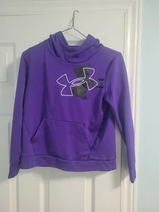 Under Armour Hoodie Youth YMD M Purple Pullover Sweatshirt Athletic Casual Girl - Picture 1 of 4