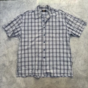 Men’s JCB Checkered Summer Short Sleeve Shirt Work Too Size Large - Picture 1 of 4