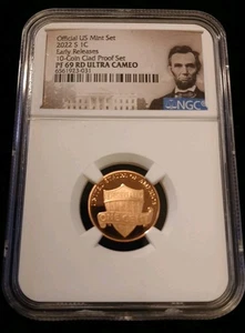 2022 S Lincoln Cent Early Release NGC PF69 RD ULTRA CAMEO From Proof Set - Picture 1 of 2