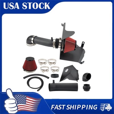 Kit de admisión de aire frío de 3" con filtro protector térmico negro para Jeep Cherokee 94-01 Foto 1 de 4