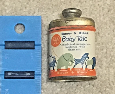 De colección 1921 Bauer & Black MUESTRA Bebé Talco Talco Lata, Litografía, Completa, Publicidad Foto 1 de 4
