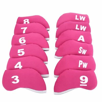 12pcs Right/Left Hand Neoprene Golf Iron Cover Iron Club Headcovers Protectors - Image 1 of 4