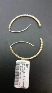 OHRRINGE AUS 750/18 KT GELBGOLD, DIAMANTFINISH - Bild 1 von 3