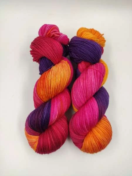 handgefärbte Einöder Merino Sockenwolle 100 g - BUNTER MIX 614 - Bild 1 von 1