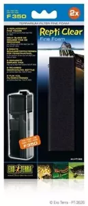Exo Terra Repti-Clear Reptile Turtle Filter F350 Fine Foam Block 2pk PT3626 - Picture 1 of 1