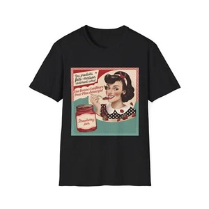 Vintage Strawberry Jam T-Shirt, Retro Style Tee, Cute Gift for Foodies, Summer - Picture 1 of 20