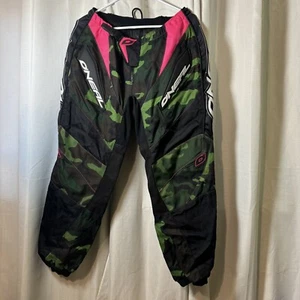 O'neal BMX pants Kids 11/12 Green Camo Pink Nylon Waterproof Moto - Picture 1 of 10