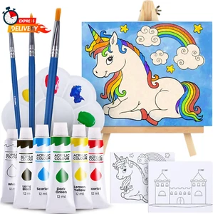 Kids Painting Set - All Inclusive Acrylic Paint Set for Kids - Safe Painting Sup - Picture 1 of 12