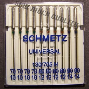 NEEDLES UNIVERSAL 130/705H Sizes 4-10s 4-12s 2-14s Husqvarna Viking Necchi Pfaff - Picture 1 of 1