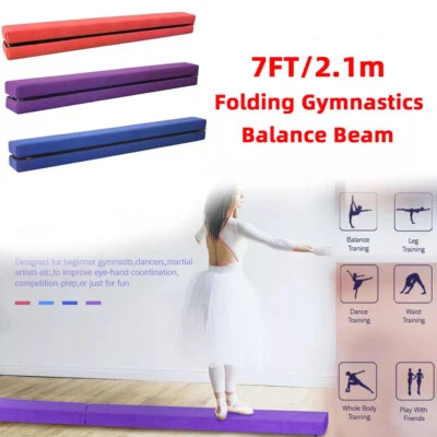 MARKENLOS 210cm Schwebebalken Gymnastikbalken Balance Training klappbar Zusammenfaltbar DE