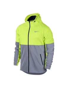Nike Men’s Shield Flash Running Jacket - 619424-702 - Volt/Silver - XL - Picture 1 of 8